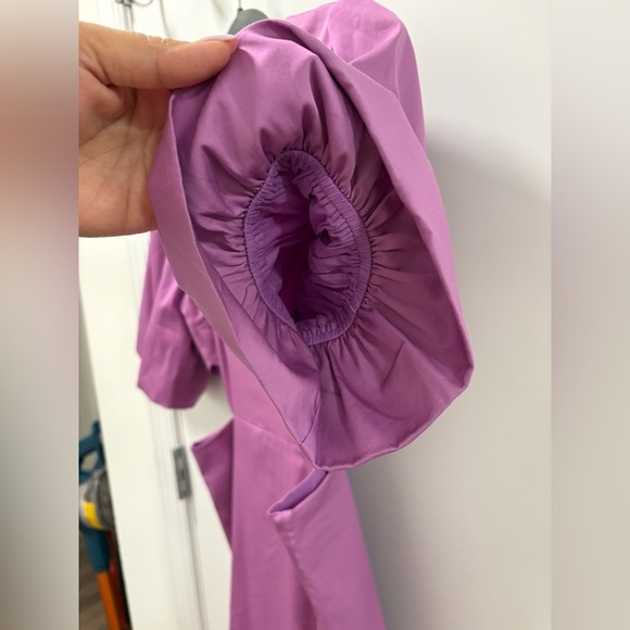 Veronica Beard Iker Cutout Ruffled Cotton-Blend Poplin Mini Dress Size 6 - Picture 6 of 13